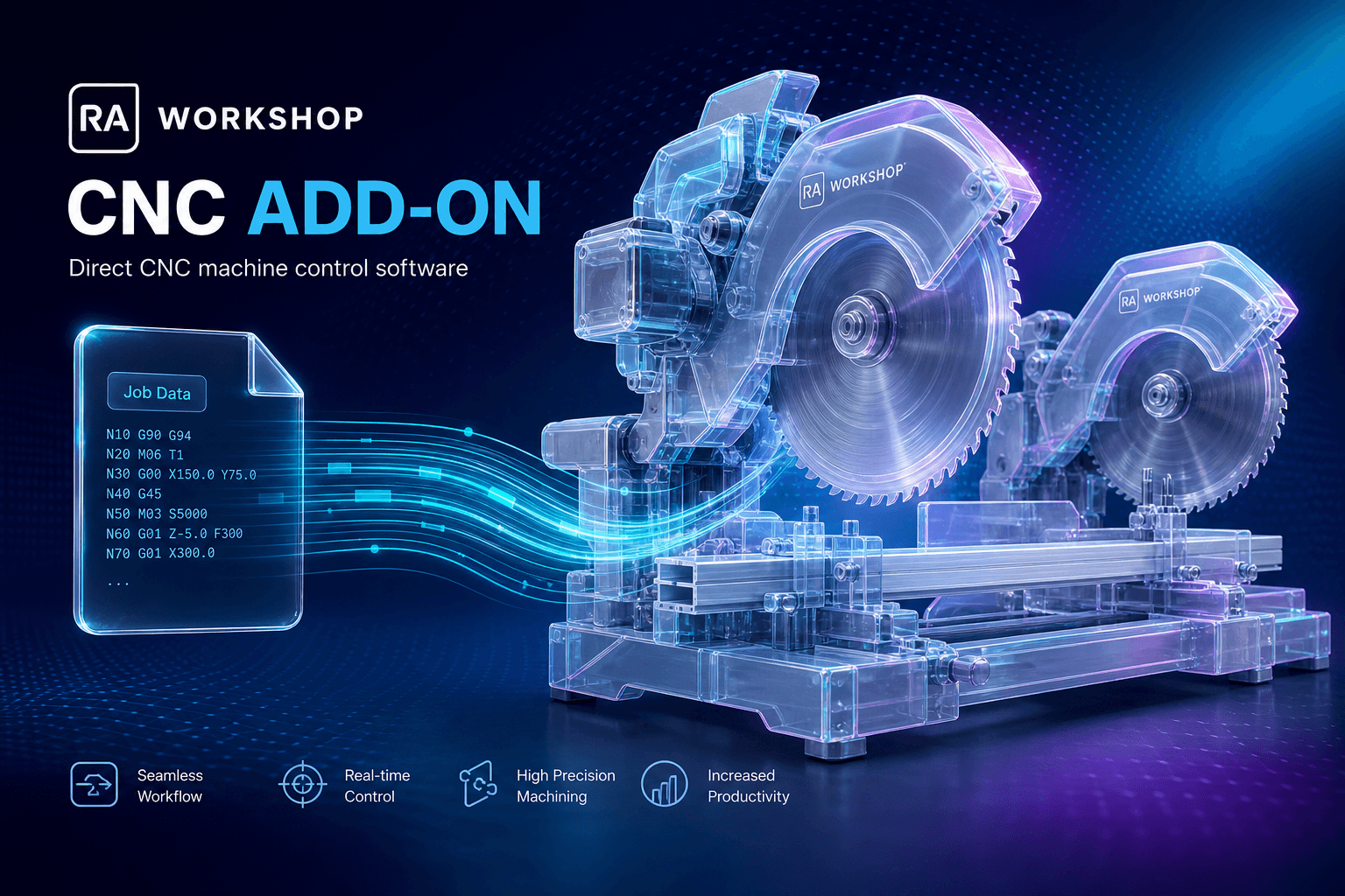 RA Workshop CNC интеграция в течно стъкло
